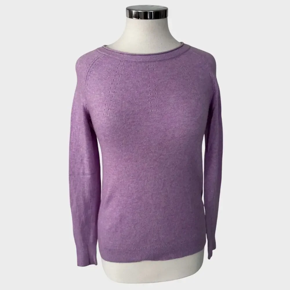 Banana Republic Fine Italian Superloft Yarn Lilac Purple XS Sweater